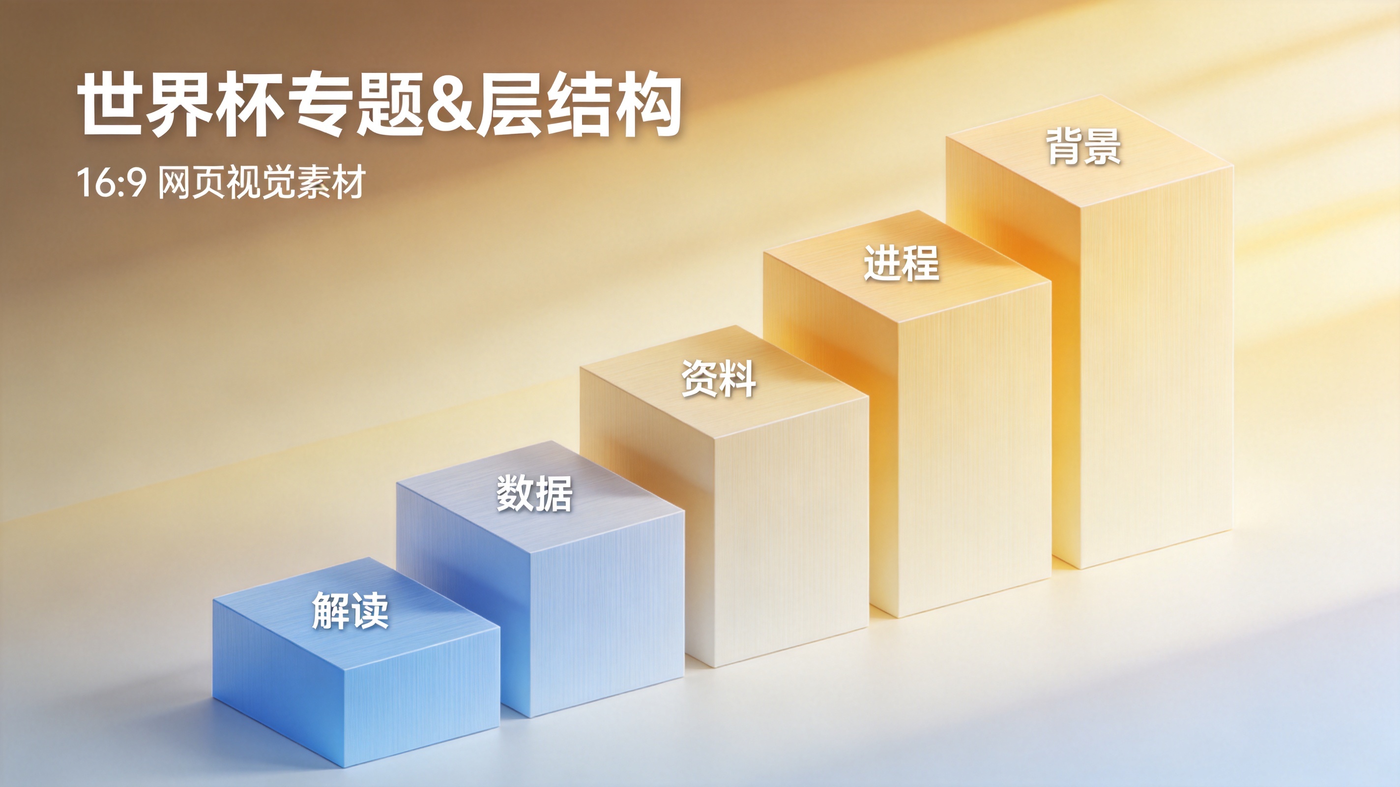 世界杯专题结构示意配图，用于说明专题按背景、进程、资料、数据与解读分层组织